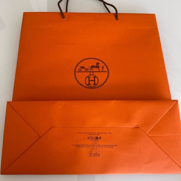 Hermès Other - Authentic Hermès Orange Shopping Gift Bag